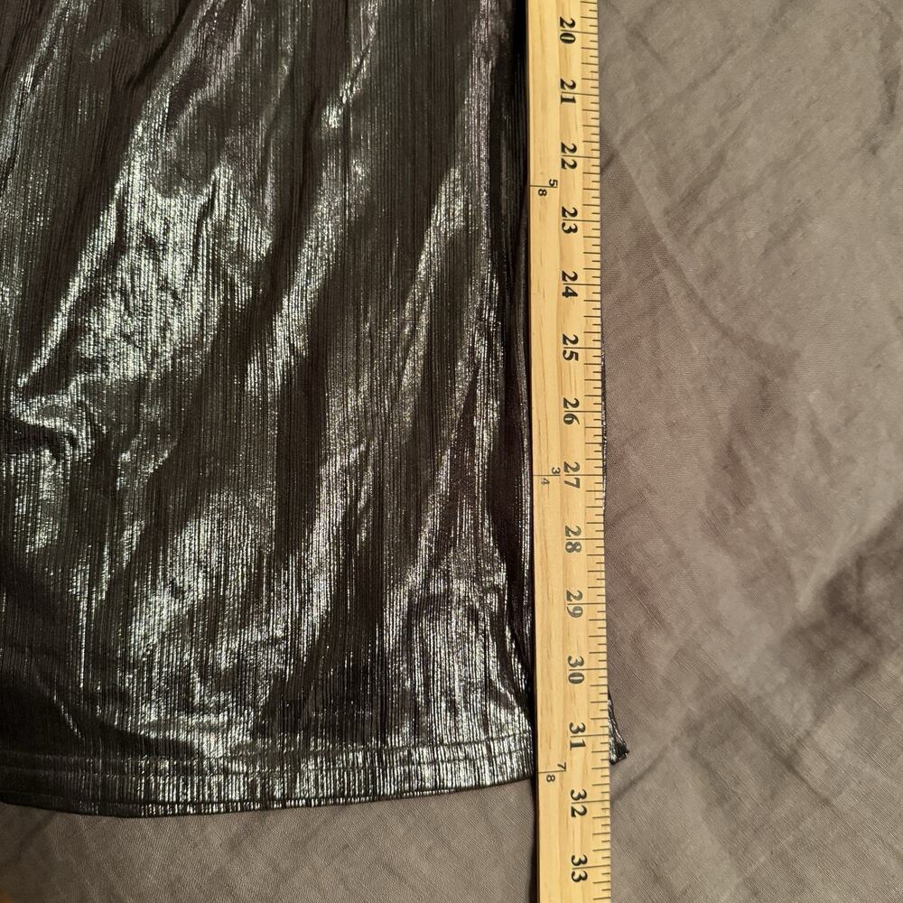 Sugarlips Halter Wide Leg Jumpsuit Metallic Silver Size XL Night Out Glam - Picture 8 of 9